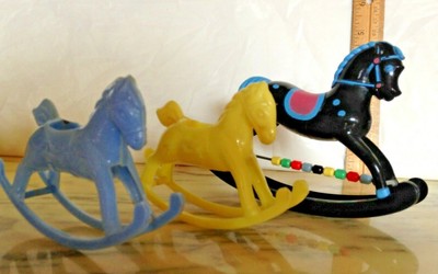 vintage plastic rocking horse
